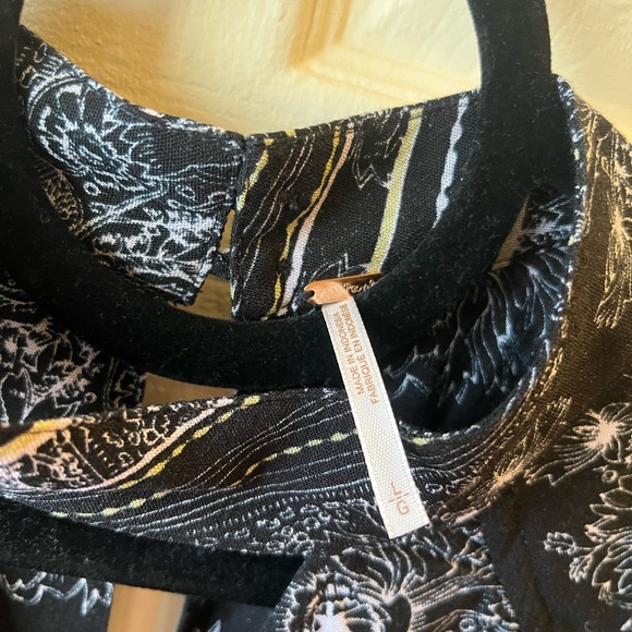 Free People Black and White Geometric Mini Dress - Picture 2 of 6